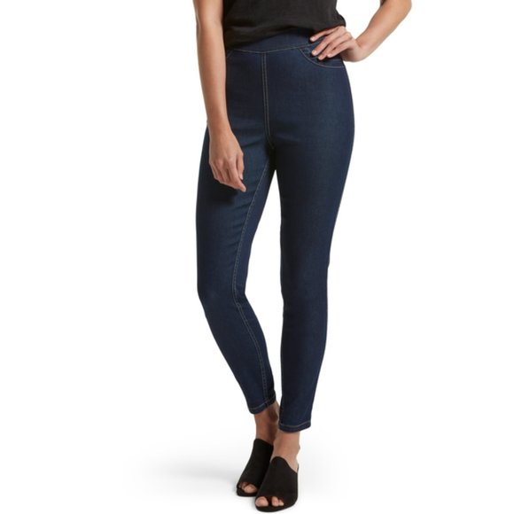 HUE Reversible High Waist Denim Skimmer Animal Pri - Picture 3 of 5